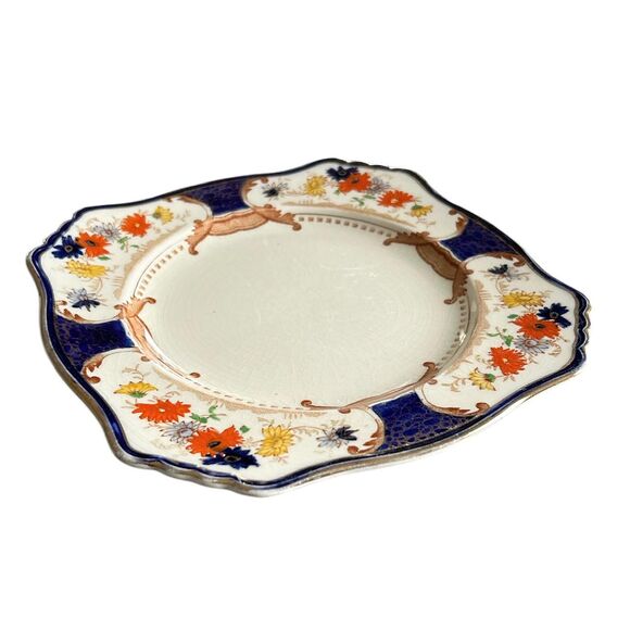 Vintage Rich Mode Crown Jewel No 768985 Blue and Yellow Porcelain Dining Plate - Picture 2 of 6